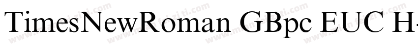 TimesNewRoman GBpc EUC H字体转换